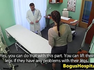 Amateur hospital inspector pussyfucked by dr